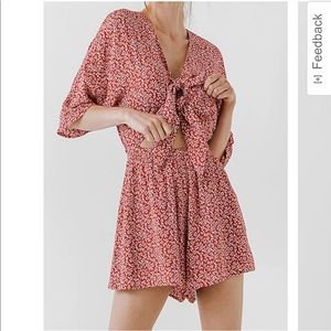 Express red romper brand new with tags